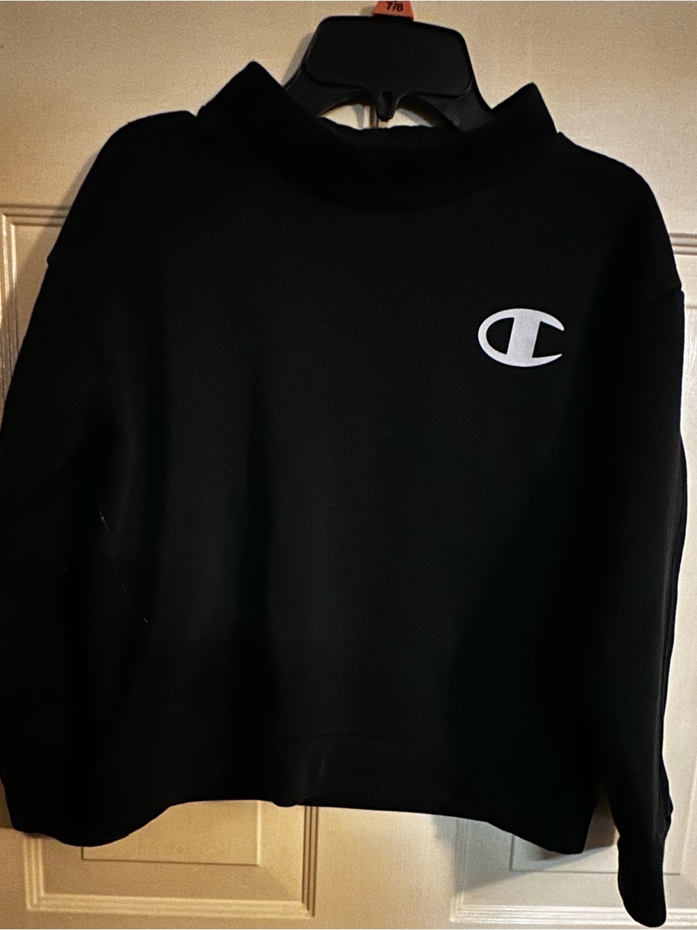 Champion Black Sweatshirt with White Logo